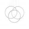 Lustra LED suspendata design geometric circular FRAME PL alba