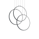 Pendule, Lustre suspendate - Lustra LED suspendata design geometric circular FRAME PL neagra