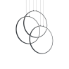 Lustra LED suspendata design geometric circular FRAME PL neagra