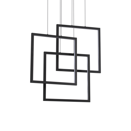 Pendule, Lustre suspendate - Lustra LED suspendata design geometric FRAME SP QUADRATO neagra