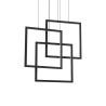 Lustra LED suspendata design geometric FRAME SP QUADRATO neagra