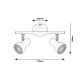 Aplice cu Spot - Aplica cu 2 spoturi design industrial Konrad alb