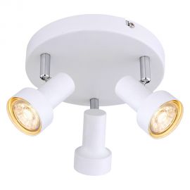 Plafoniere cu spoturi, Spoturi aplicate - Lustra cu 3 spoturi design industrial Konrad alb