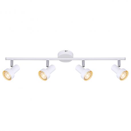 Plafoniere cu spoturi, Spoturi aplicate - Lustra cu 4 spoturi design industrial Konrad alb