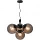 Candelabre, Lustre - Lustra stil modern, extravagant Ivona negru/ sticla fumurie