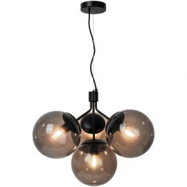 Candelabre, Lustre - Lustra stil modern, extravagant Ivona negru/ sticla fumurie