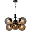 Lustra stil modern, extravagant Ivona negru/ sticla fumurie
