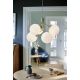 Candelabre, Lustre - Lustra stil modern, extravagant Ivona alama/ sticla alba