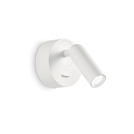 Aplice cu Spot - Aplica moderna cu spot LED directionabil BEAN ROUND AP alba