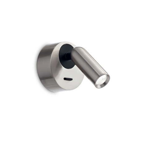 Aplice cu Spot - Aplica moderna cu spot LED directionabil BEAN ROUND AP nickel