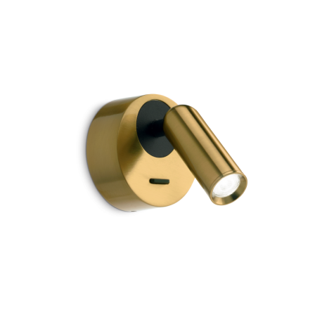 Aplice cu Spot - Aplica moderna cu spot LED directionabil BEAN ROUND AP alama