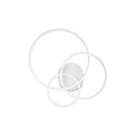 Lustre aplicate - Lustra LED aplicata design geometric circular FRAME PL alba