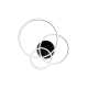 Lustre aplicate - Lustra LED aplicata design geometric circular FRAME PL neagra
