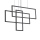 Lustra LED suspendata design geometric FRAME SP RETTANGOLO neagra