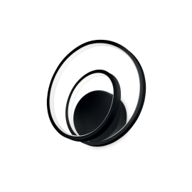 Aplice, corpuri de iluminat pentru pereti - Aplica LED design modern circular OZ AP ON-OFF NERO