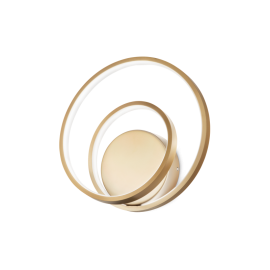 Aplice, corpuri de iluminat pentru pereti - Aplica LED design modern circular OZ AP ON-OFF OTTONE