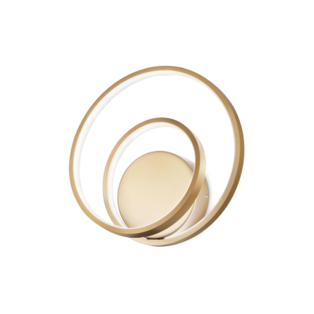 Aplice, corpuri de iluminat pentru pereti - Aplica LED design modern circular OZ AP ON-OFF OTTONE