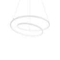 Lustra LED suspendata design modern circular OZ SP D60 ON-OFF BIANCO