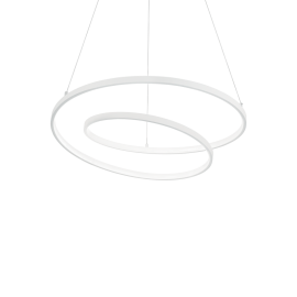 Lustra LED suspendata design modern circular OZ SP D60 ON-OFF BIANCO