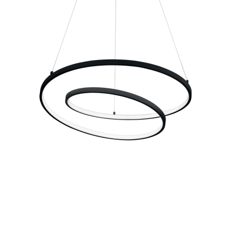 Pendule, Lustre suspendate - Lustra LED suspendata design modern circular OZ SP D60 ON-OFF NERO
