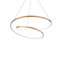 Lustra LED suspendata design modern circular OZ SP D60 ON-OFF OTTONE