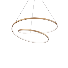 Lustra LED suspendata design modern circular OZ SP D60 ON-OFF OTTONE