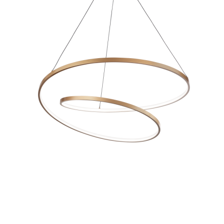 Pendule, Lustre suspendate - Lustra LED suspendata design modern circular OZ SP D60 ON-OFF OTTONE