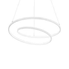Lustra LED suspendata design modern circular OZ SP D80 ON-OFF BIANCO
