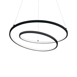 Lustra LED suspendata design modern circular OZ SP D80 ON-OFF NERO