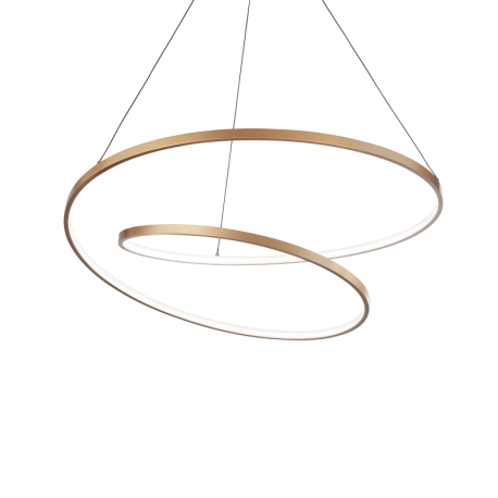 Pendule, Lustre suspendate - Lustra LED suspendata design modern circular OZ SP D80 ON-OFF OTTONE