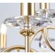 Candelabre, Lustre - Candelabru 6 brate stil clasic cu cristale Swarovski Giada auriu mat