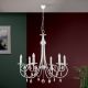 Candelabre, Lustre - Candelabru 6 brate stil clasic cu cristale Swarovski Giada argintiu mat