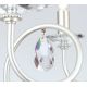 Candelabre, Lustre - Candelabru 6 brate stil clasic cu cristale Swarovski Giada argintiu mat