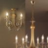 Aplica perete stil clasic cu cristale Swarovski Giada argintiu mat