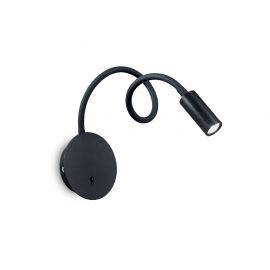 Aplice, corpuri de iluminat pentru pereti - Aplica LED minimalista cu brat orientabil FOCUS-2 AP NERO