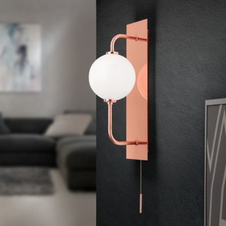 Aplice, corpuri de iluminat pentru pereti - Aplica de perete design modern PIPES, copper