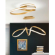 Lustre aplicate - Plafoniera, Lustra aplicata dimabila Circus satin brass