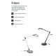 Lampi birou - Lampa LED de birou / masa moderna cu brat articulat FUTURA TL NERO