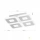 Plafoniere - Plafoniera LED dimabila design modern Domino 27x27cm