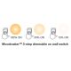 Plafoniere cu spoturi, Spoturi aplicate - Lustra liniara cu 3 spoturi LED, 3-Step MOODMAKER Omari negru
