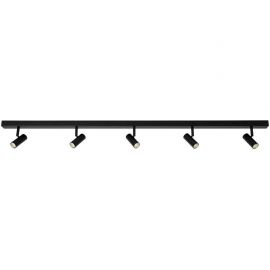 Plafoniere cu spoturi, Spoturi aplicate - Lustra liniara cu 5 spoturi LED, 3-Step MOODMAKER Omari negru