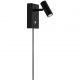 Aplice, corpuri de iluminat pentru pereti - Aplica de perete design modern, 3-Step MOODMAKER OMARI negru