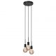 Lustra cu 3 pendule design modern PACO negru