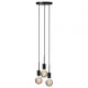 Pendule, Lustre suspendate - Lustra cu 3 pendule design modern PACO negru