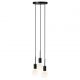 Pendule, Lustre suspendate - Lustra cu 3 pendule design modern PACO negru