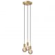 Pendule, Lustre suspendate - Lustra cu 3 pendule design modern PACO alama