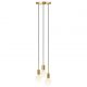 Pendule, Lustre suspendate - Lustra cu 3 pendule design modern PACO alama