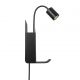 Aplice, corpuri de iluminat pentru pereti - Aplica de perete, mufa USB, design modern ROOMI negru
