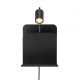 Aplice, corpuri de iluminat pentru pereti - Aplica de perete, mufa USB, design modern ROOMI negru