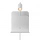 Aplice, corpuri de iluminat pentru pereti - Aplica de perete, mufa USB, design modern ROOMI alb